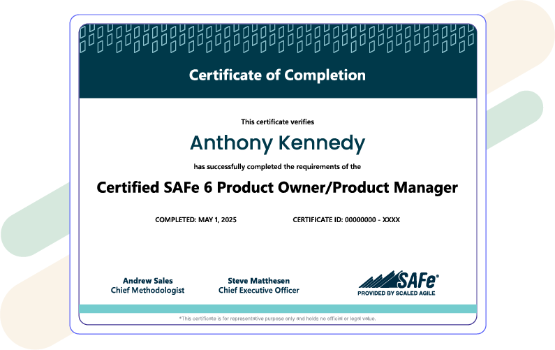 AI-Empowered SAFe® 6.0 Product Owner/Product Manager (POPM) certificate