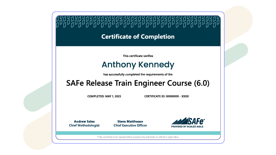 AI-Empowered SAFe® 6.0 Release Train Engineer (RTE) certificate