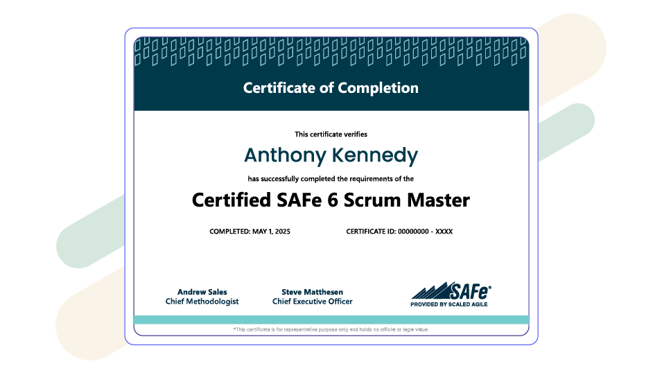 AI-Empowered SAFe® 6.0 Scrum Master (SSM) certificate
